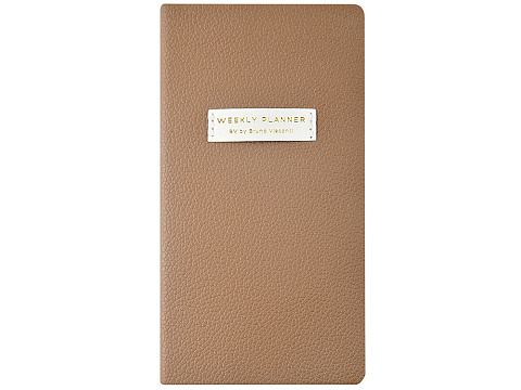 Еженедельник недатированный А6 Total beige с нашивкой, бежевый - рис 2.