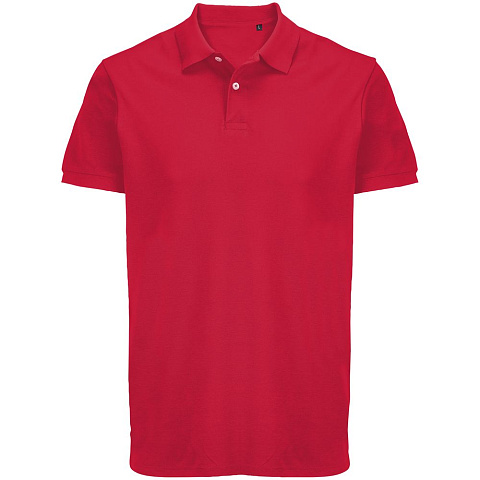 Рубашка поло унисекс Pacific, красная - рис 2.