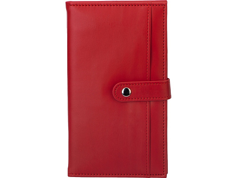 Блокнот-кошелек с сменным блоком А6 Wall Street, 64 листа, красный - рис 6.