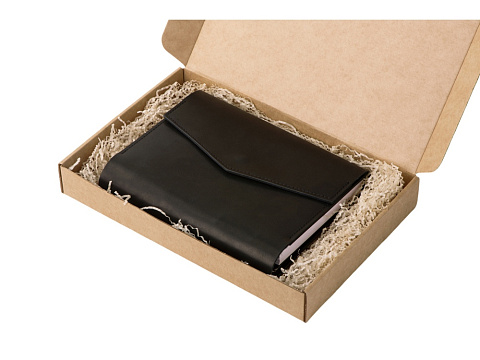 Блокнот кожаный А5 на кольцах, черный - рис 11.