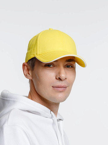 Бейсболка Spiker, желтая с белым - рис 6.