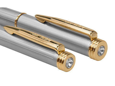 Набор Pierre Cardin PEN&PEN: ручка шариковая + роллер. Цвет - серебристо-бежевый. Упаковка Е. - рис 3.