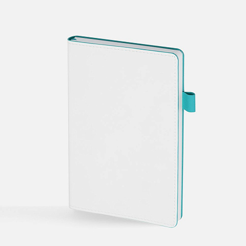 Ежедневник White Shall, недатированный, бело-бирюзовый - рис 4.