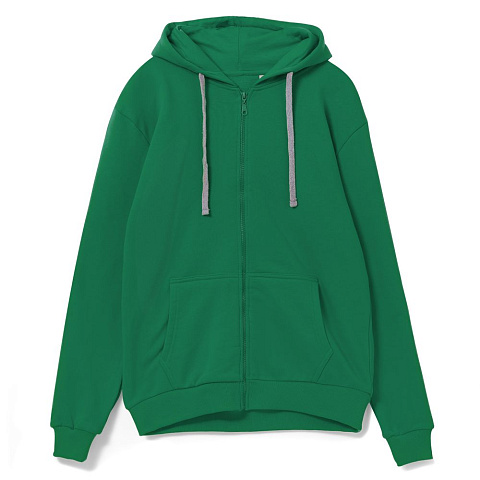 Толстовка на молнии с капюшоном Siverga, зеленая - рис 2.