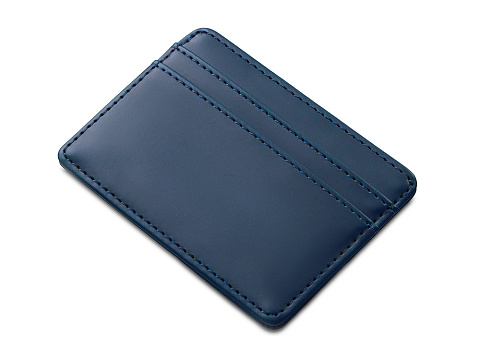 Картхолдер для двух карт и наличных денег с зажимом Crave, темно-синий