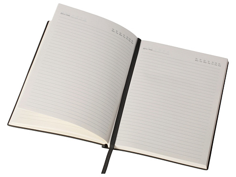 Бизнес блокнот Supreme с вставкой из софт-тача, гибкая обложка, 128 листов, черный - рис 10.