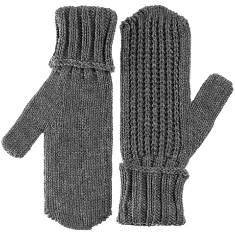 Варежки Nordkyn, серый меланж (эбонит) - рис 3.