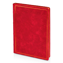 Ежедневник недатированный А4 Royal, красный с бронзовым срезом