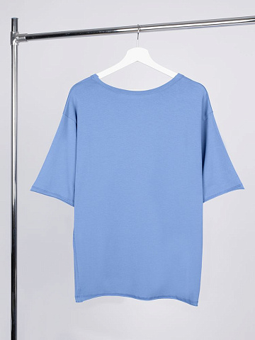 Футболка оверсайз унисекс Vozduh, синяя - рис 3.