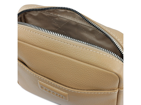 Сумка кросс-боди женская BUGATTI ЭЛЬЗА | ELSA, песочного цвета, воловья кожа/полиэстер, 19х5,5х14 см - рис 6.