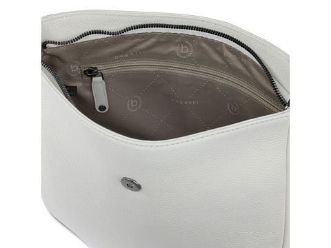 Сумка женская BUGATTI ЭЛЬЗА | ELSA, белая, воловья кожа/полиэстер, 29х8х27 см - рис 6.