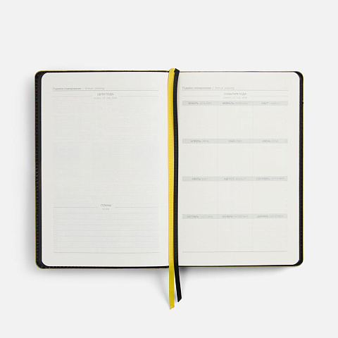 Ежедневник Alanis, недатированный, черный c желтым - рис 10.