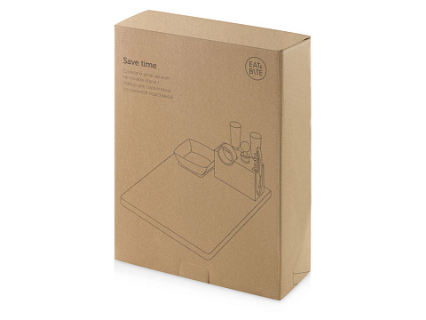 Набор Save time для сыра и вина со съемной подставкой, натуральный, серебристый - рис 9.