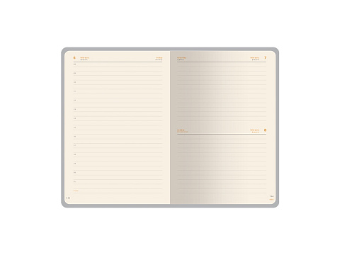 Ежедневник А5 датированный Boston 2026, коричневый с салатовым обрезом - рис 10.