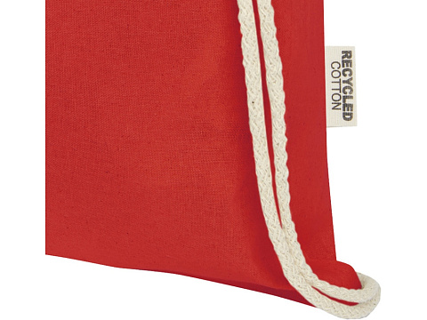 Oregon сумка-кисет из переработанного хлопка, сертифицированного согласно GRS, плотностью 140 г/м² - Красный - рис 4.