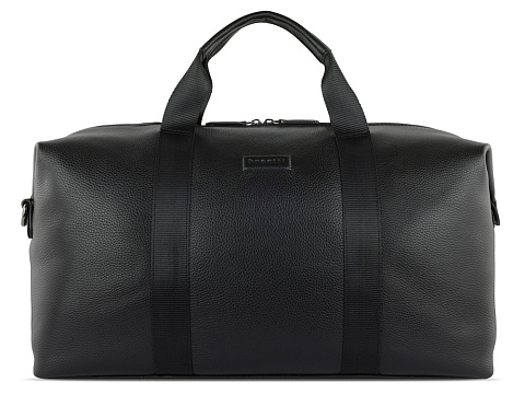 Сумка дорожная BUGATTI ЭЛЬЗА | ELSA, чёрная, воловья кожа/полиэстер, 47х22х24/30 см - рис 2.