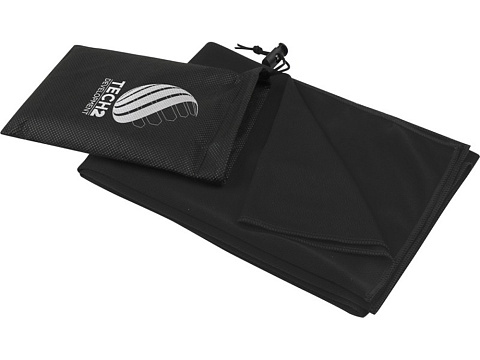 Lucas спортивное полотенце из переработанного полиэстера 50х100 см - сплошной черный - рис 6.