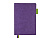 Ежедневник А5 датированный Boston 2026, фиолетовый с салатовым обрезом - миниатюра - рис 2.