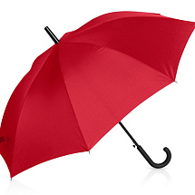 Зонт-трость Reviver с куполом из переработанного пластика, красный