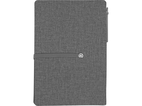 Блокнот А6 Write and stick с ручкой и набором стикеров, серый - рис 6.