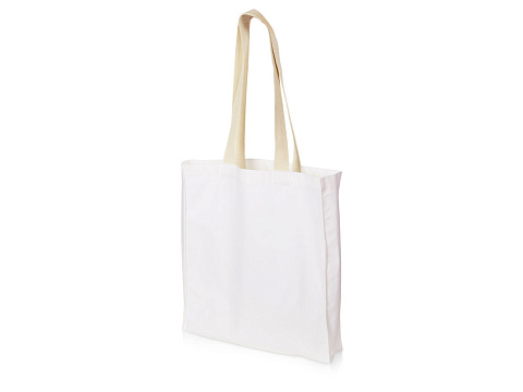 Сумка Donny из хлопка с донной складкой и парусиновыми ручками, белый - рис 2.