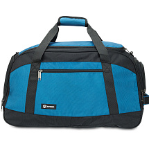Сумка спортивная TORBER, синий/черный, полиэстер, 52 х 25 х 30 см