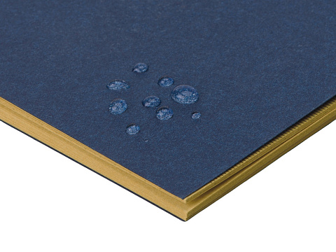 Блокнот Monet, гибкая обложка A5 из моющегося крафта, 32 листа, темно-синий - рис 6.