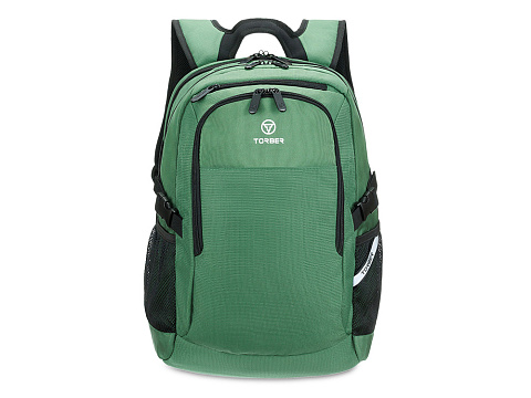Рюкзак TORBER МЕГАПОЛИС с отделением для ноутбука 16, зеленый, полиэстер, 47 х 34 x 28 см
