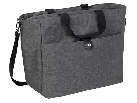 Сумка-холодильник Fabrizio со штопором, серый/черный - рис 2.