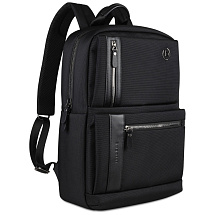 Рюкзак мужской BUGATTI НЕРО | NERO 16'', чёрный, нейлон 1680D/кожа, 29,5х14х44 см