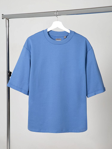 Футболка оверсайз унисекс Kosmos 2.0, синяя - рис 2.