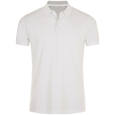 Рубашка поло мужская Brandy Men, белая с темно-синим - рис 2.