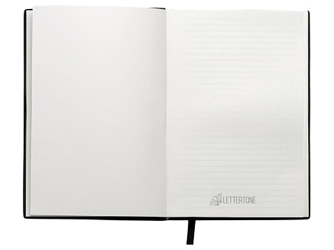 Набор блокнот в гибкой обложке А5 и металлическая шариковая ручка Nabokov, черный - рис 5.