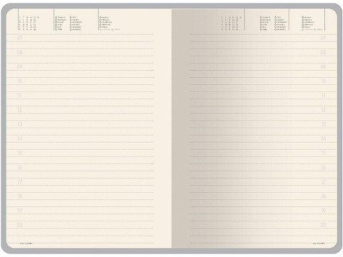 Ежедневник недатированный А5 Megapolis Nebraska, бордовый с золотым обрезом - рис 5.
