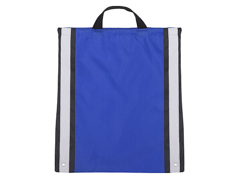 Рюкзак-мешок Savy со светоотражающими полосами по бокам, синий - рис 5.