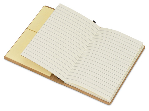 Блокнот А6 Write and stick с ручкой и набором стикеров, черный - рис 3.