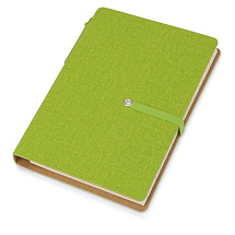 Блокнот А6 Write and stick с ручкой и набором стикеров, зеленое яблоко