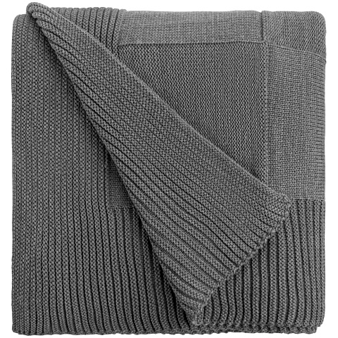 Плед Chess Queen, ver.2, серый меланж - рис 2.