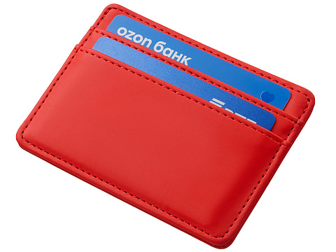 Картхолдер для двух карт и наличных денег с зажимом Crave, красный - рис 4.