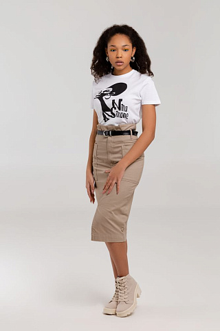 Футболка женская «Меламед. Nina Simone», белая - рис 5.