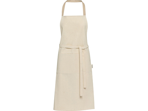 Nia фартук из переработанного хлопка плотностью 200 г/м² - бежевый овсяный