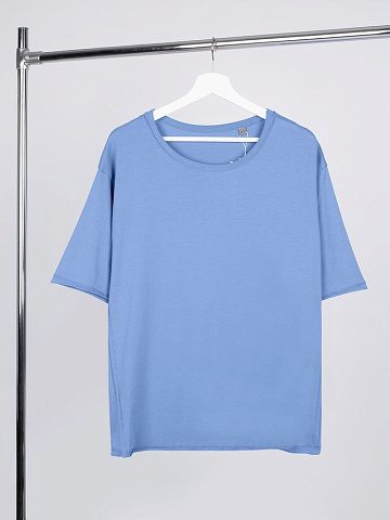 Футболка оверсайз унисекс Vozduh, синяя - рис 2.