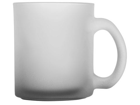 Стеклянная матовая кружка Омбре с градиентом для сублимации, черный - рис 2.