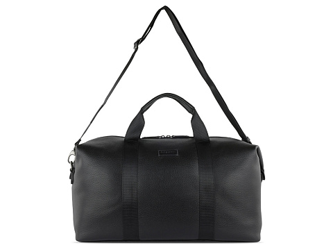 Сумка дорожная BUGATTI ЭЛЬЗА | ELSA, чёрная, воловья кожа/полиэстер, 47х22х24/30 см - рис 3.