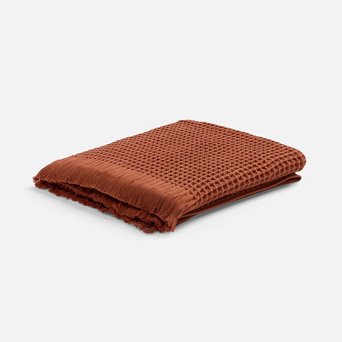 Плед вафельный Elenglect, оранжевый - рис 2.