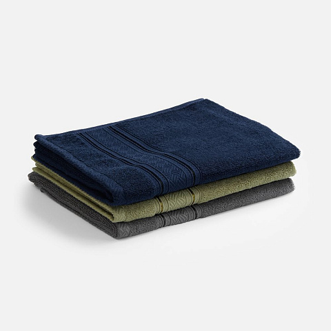 Полотенце махровое Terrychic, среднее, темно-синее - рис 5.