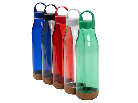 Бутылка Basti с пластиковым корпусом и пробковым дном, прозрачный - рис 2.
