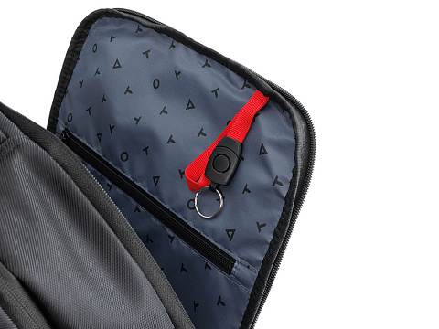 Рюкзак TORBER ВОЯЖ c отделением для ноутбука 17'', черный, полиэстер 900D, 31х17х44 см, 18 л - рис 6.