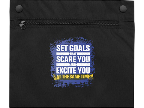 Kai круглая эко-сумка из переработанного материала, сертифицированного согласно GRS - сплошной черный - рис 7.