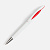 Ручка шариковая Nave, белая с красным - миниатюра